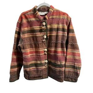 Vintage 90s Flashback, Southwest multicolor Stripe Jacket, M